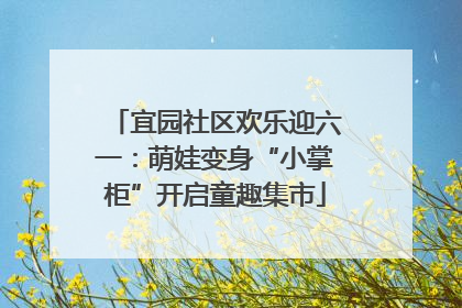 宜园社区欢乐迎六一：萌娃变身“小掌柜”开启童趣集市